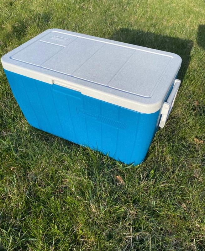 「Coleman PhadX-3」USED Coleman 48Qt Performance 3-Day Hard-Sided Cooler, Blue