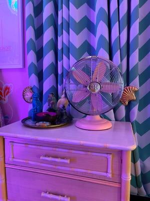 Good Housekeeping, All-Metal Oscillating Retro Desk Fan, 12 Inch