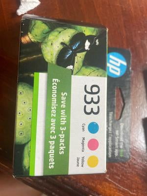 HP, Ink Cartridge, 933 3pk Cyan Magenta Yellow, For HP Printer
