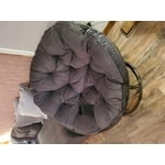 Better Homes & Gardens Papasan Chair with Fabric Cushion, Pumice Gray