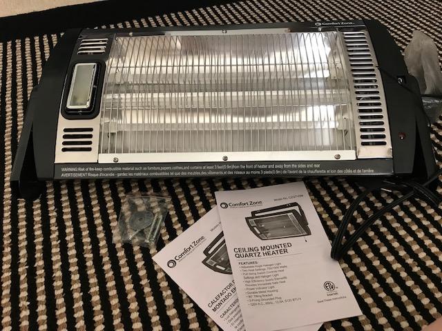 326211 1 500 Watt Ceiling Mount Quartz Heater Walmart Com