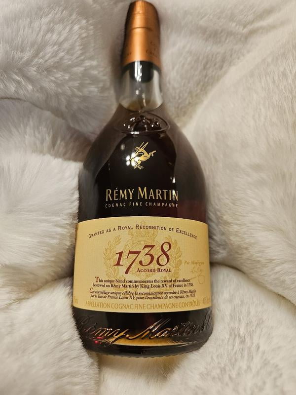 Remy Martin 1738 Accord Royal Cognac, 750ml Glass Bottle, 40% ABV