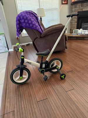Vélo Enfant JMMD 18 Mois-5 Ans – Guidon Et Selle Réglables, Pneus Sans Air, Pliable, Couleur Menthe