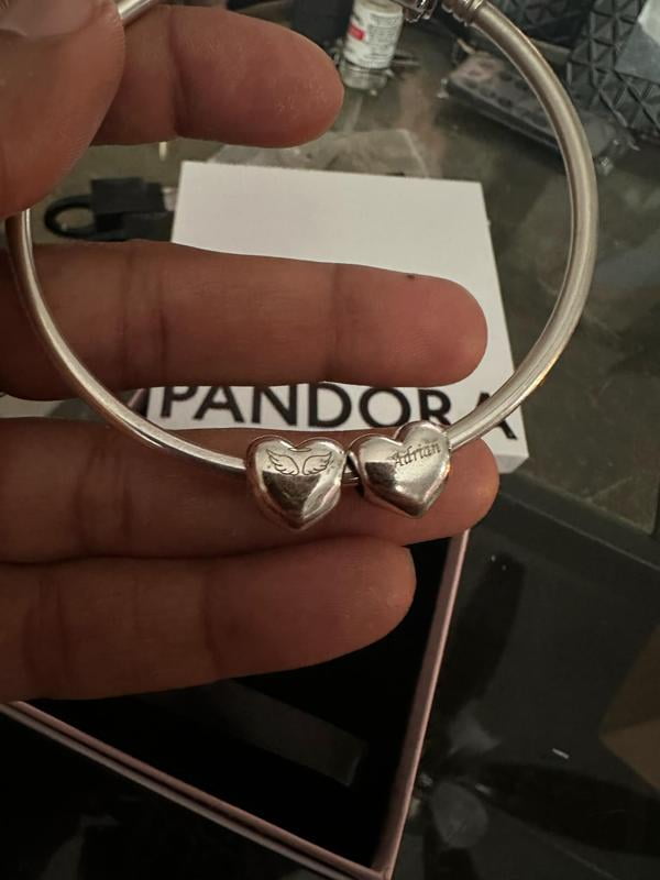 アクセサリー PANDORA Moments Bangle New Authentic Pandora Silver Moments Encircled Rose Clasp