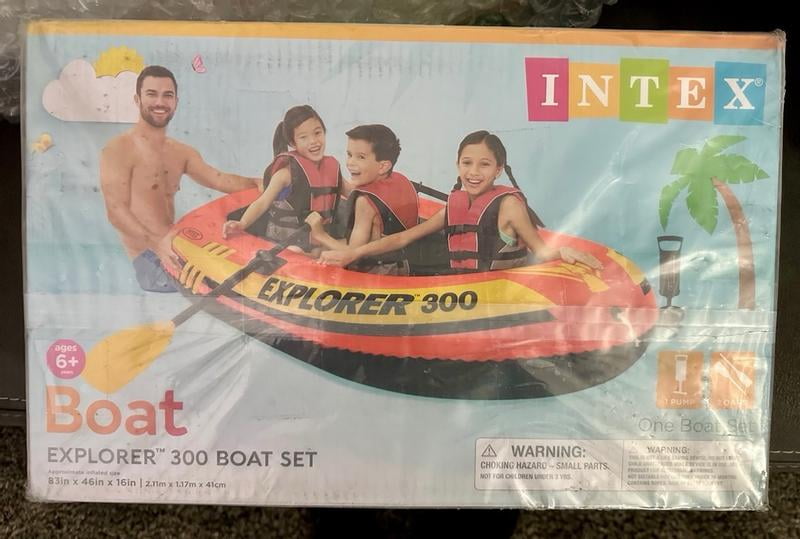 エア ボート　explorer300 INTEX Explorer™ 300 3 Person Inflatable Boat Set