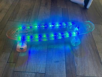 Madd Gear Light-up Mini Skateboard, 62mm Wheels, Orange, Aluminum