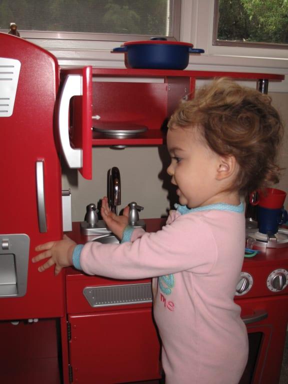 kidkraft kitchen red