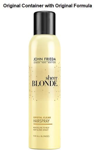 John Frieda Sheer Blonde Crystal Clear Hairspray 8 5 Oz Walmart Com Walmart Com