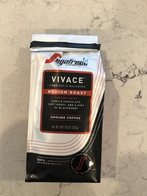 Segafredo Zanetti Vivace Ground Coffee 10oz - Medium Roast Arabica Blend From Colombia & Brazil