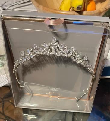 Believe by Brilliance Women's Silver Plate Tiara with AAA Cubic