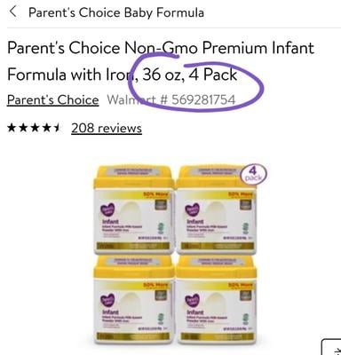 parents choice supplementation formula