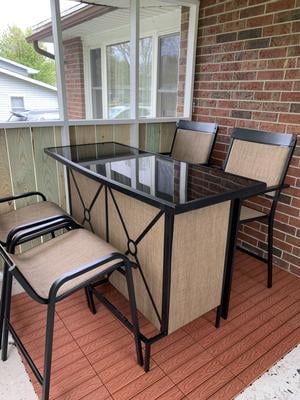 Mainstays palmerton landing bar height patio dining set sale