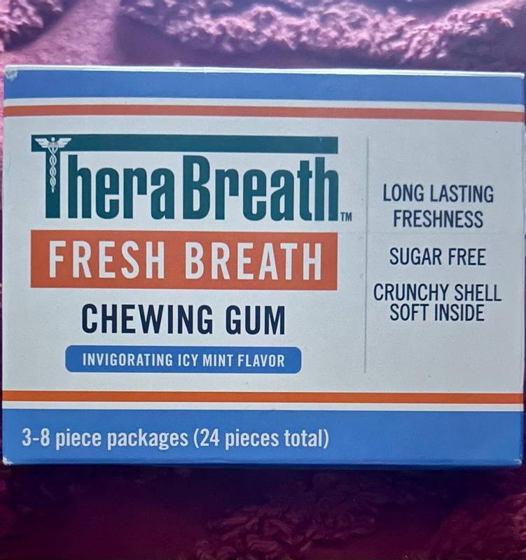 Customer reviews for TheraBreath Fresh Breath Chewing Gum for Adults, Icy  Mint Flavor, Sugar-Free with Xylitol, 3 Pack