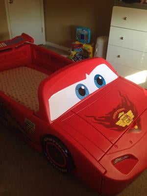 Disney Cars Lightning McQueen Toddler Bed with Storage