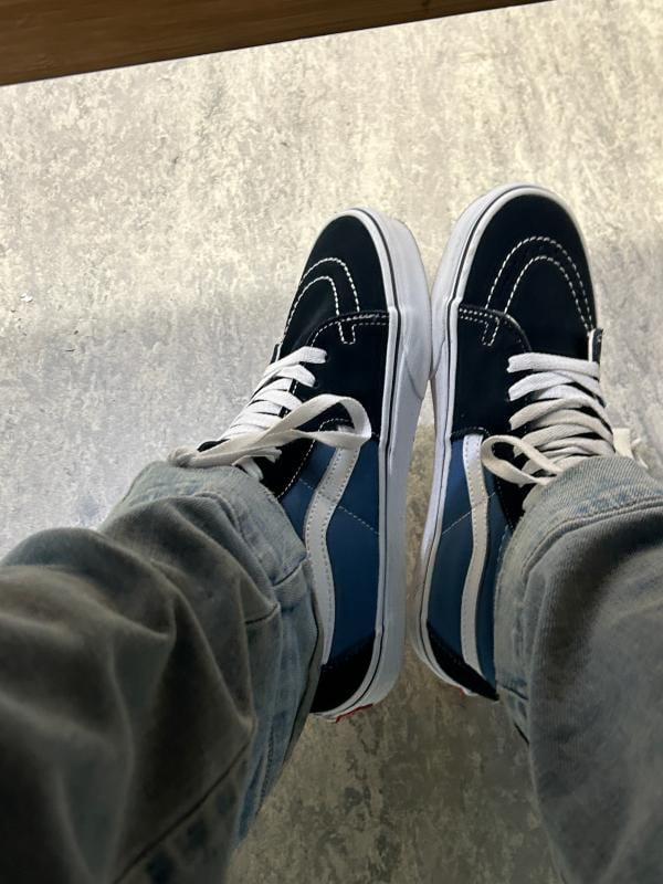 Vans Sk8-Hi (Navy) Men's Skate Shoes-15 - Walmart.com