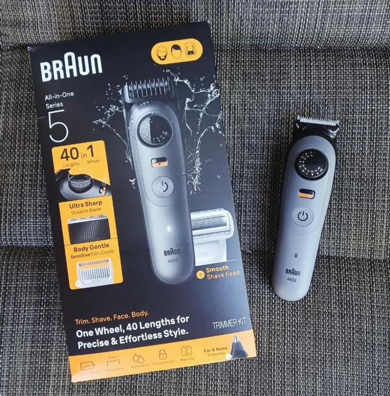 Braun All-in-One Series 5 Trimmer Kit, 40 Lengths, Graphite Gray