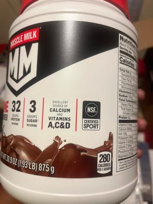 Muscle Milk Protein Powder, Chocolate, 1.93 Pound, 12 Servings for