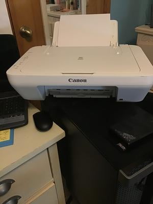 Canon PIXMA MG2522 Wired All-in-One Color Inkjet Printer [USB Cable  Included], White