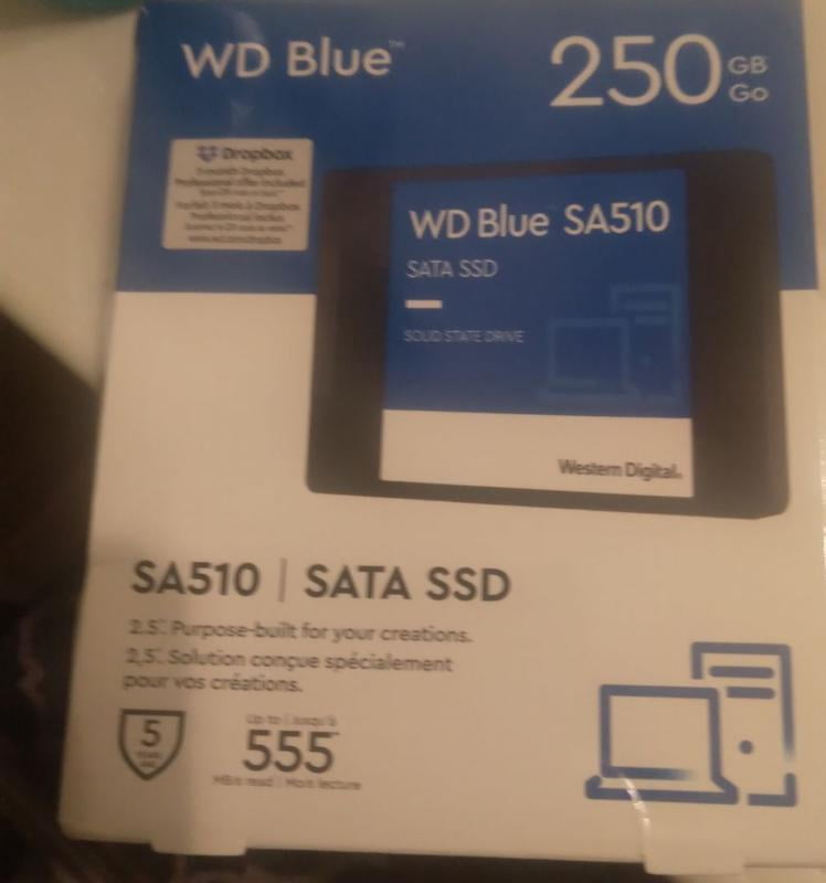 Western Digital 250GB WD Blue SA510 SATA SSD, Internal 2.5”/7mm