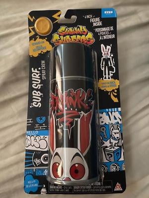 SUBWAY SURFERS SPRAY CREW 4" VINYL FIGURE TRICKY 2020 SPRAY CAN WITH  REWARD COIN