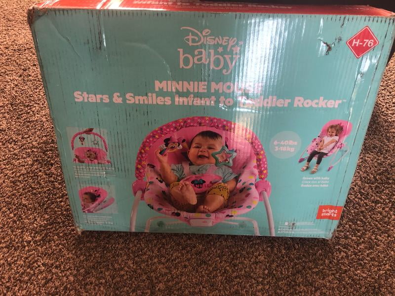 disney baby minnie mouse stars & smiles infant to toddler rocker