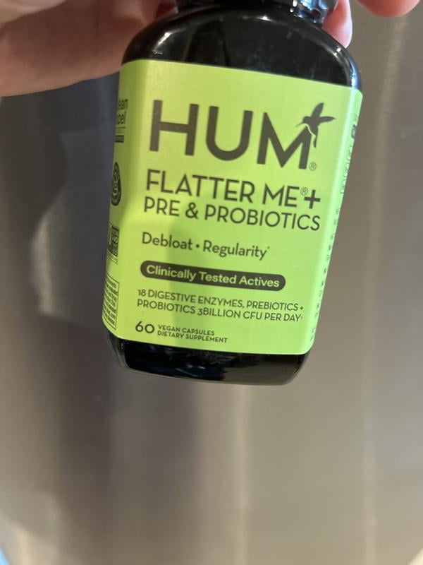 Customer reviews for HUM Nutrition Flatter Me Plus, Digestive Enzyme and  Probiotic Supplement for Bloating Relief and Regularity Support, 30  Capsules | Walmart.com
