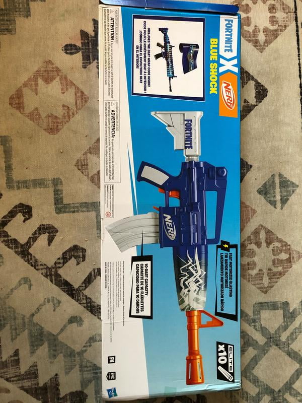 Nerf Fortnite Blue Shock Dart Blaster, 10 Elite Darts Nerf Fortnite Blue Shock Dart Blaster, 10 Elite Darts