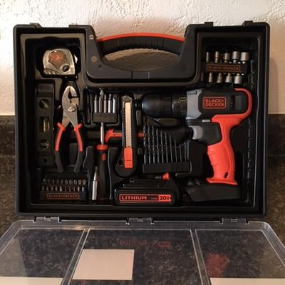 BLACK+DECKER 20-Volt MAX Drill Project Kit with 53-Pieces and Hard