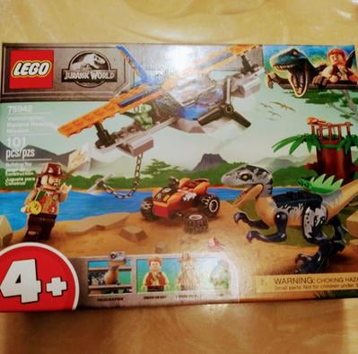  LEGO Jurassic World Velociraptor: Biplane Rescue Mission 75942,  Dinosaur Toy for Preschool Kids, Featuring a Buildable Plane Toy, Posable  Velociraptor, and Baby Raptor Delta (101 Pieces) : Toys & Games