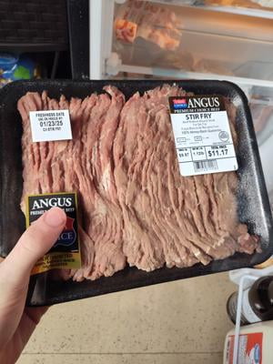USDA Choice Beef Strips For Stir Fry - Boneless, Pre-Cut, Weight Varies (0.5-1.65 Lbs)