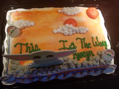 The Bakery Mandalorian The Child Sheet Cake Walmart Com Walmart Com