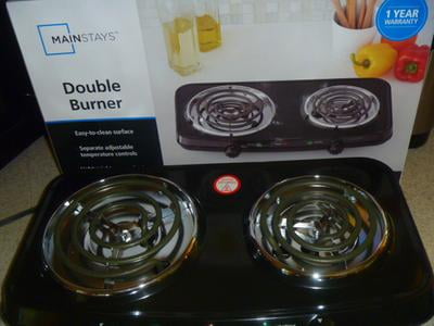Mainstays Double Burner,120V~ 1800W, Portable,Easy to Cook,Elegant Classicdesign