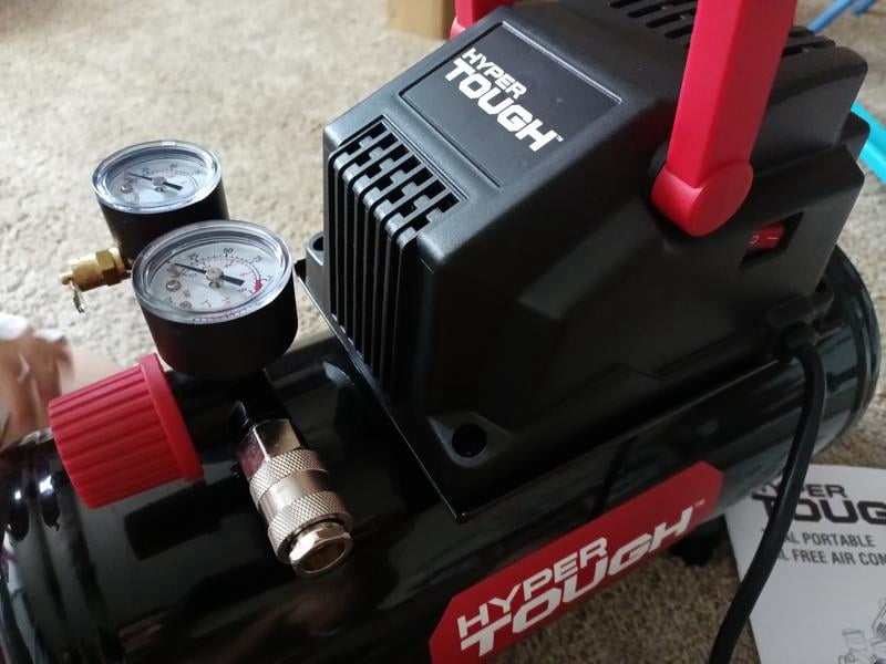 HYPER Tough 6 Gallon Pancake Air Compressor HT031702B for sale online