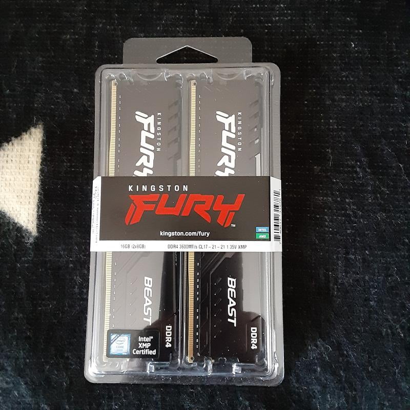 Kingston Fury Beast DDR4 16GB 3200MHz RAM, Desktop Performance