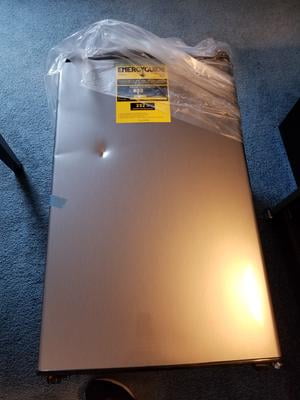 Magic Chef 4 4 Cu Ft Refrigerator With Freezer Mcbr440s2 Stainless Walmart Com Walmart Com
