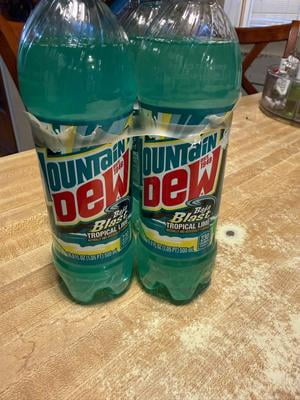 Mountain Dew Baja Blast Soda, Tropical Lime Flavor, 16.9 fl oz Bottles, 6  Count
