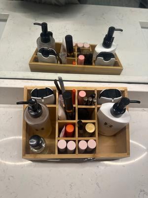 Better Homes & Gardens Bamboo Bathroom Organizer, 12 Compartments