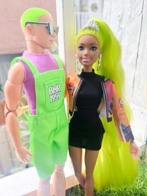 Fashion Barbie BMR1959 Doll in Neon Overalls & Puffer Jacket Fashion Barbie BMR1959 Doll in Neon Overalls & Puffer Jacket