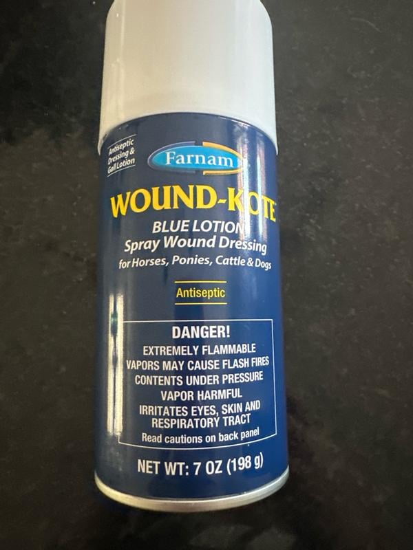 blue lotion wound dressing Farnam Wound-Kote Spray Care for Use on Horses and Dogs, 7 Ounce TIG Gear U.S. Army new furniture Color:White lvory