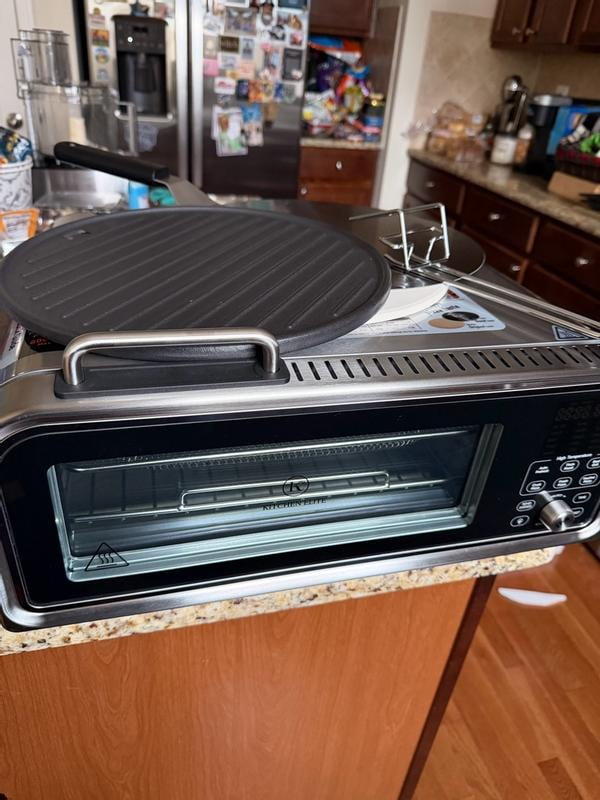 Kitchen Elite 8 in 1 Digital Air Fryer Toaster Oven Combo, Convection Pizza Oven, Silver