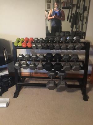 CAP Barbell 3 Tiered Dumbbell Storage Weight Rack 51 inch Walmart