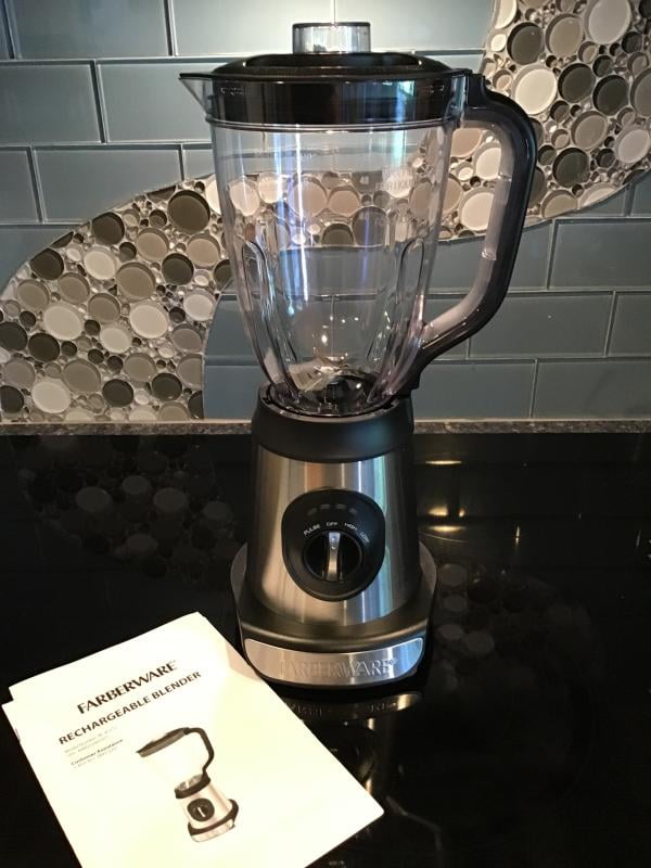 Farberware Portable Rechargeable 2-Speed Blender, Stainless