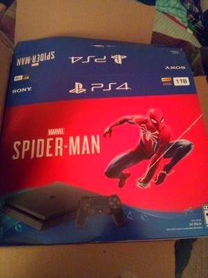 Sony PlayStation 4 Slim 1TB Spiderman Bundle, Black, CUH-2215B 