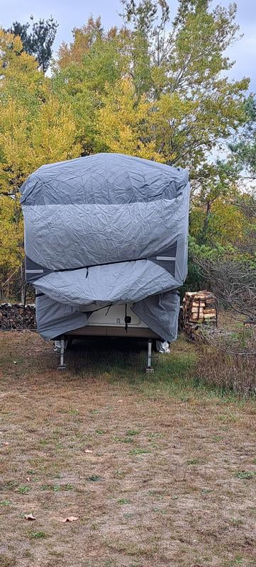 GEARFLAG 5th Wheel Trailer Cover 24-26FT With Slide Out Zipper - Heavy Duty RV Cover