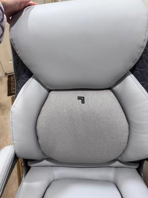 Sharper Image S600 Executive Massage Chair - Active Lumbar Support, Heated & Massage, Bonded Leather (White/Gray)