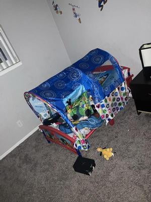 Mickey Mouse Toddler Bed Canopy Tent – Blue Plastic, Fits Standard Crib Mattress, Boys/Kids-827732