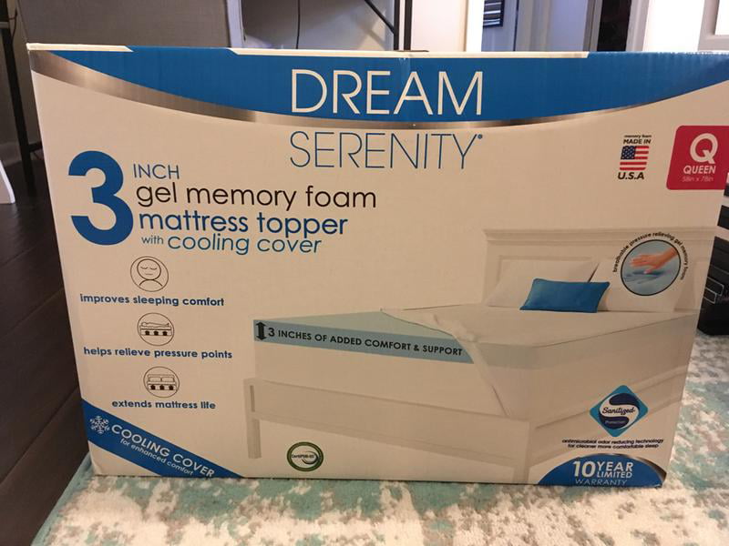 dream serenity cool gel mattress topper 2 inch
