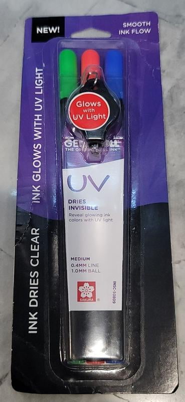 応援グッズ UV Sakura Gelly Roll UV-Ink Gel Pen, Bold Point, 3 Colors - Red