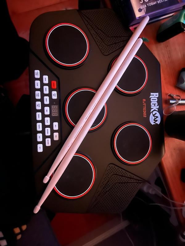 RockJam Tabletop 5 Pad Electronic MIDI Bluetooth Drum Kit