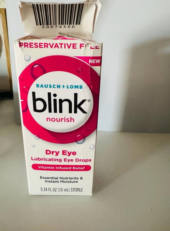 Blink Nourish Eye Drops for Dry Eyes, Preservative Free Lubricating Eye  Drops with Hyaluronan, B12, & Vitamin C, 10 mL - Walmart.com